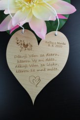 Poděkování rodičům za syna/ dceru
