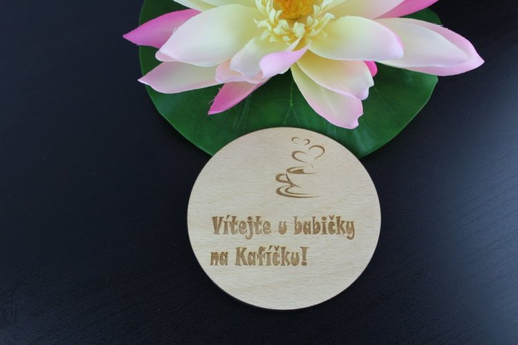Kulatý podtácek u babičky na kafíčko