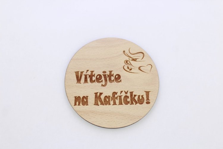 Kulatý podtácek vítejte na kafíčku