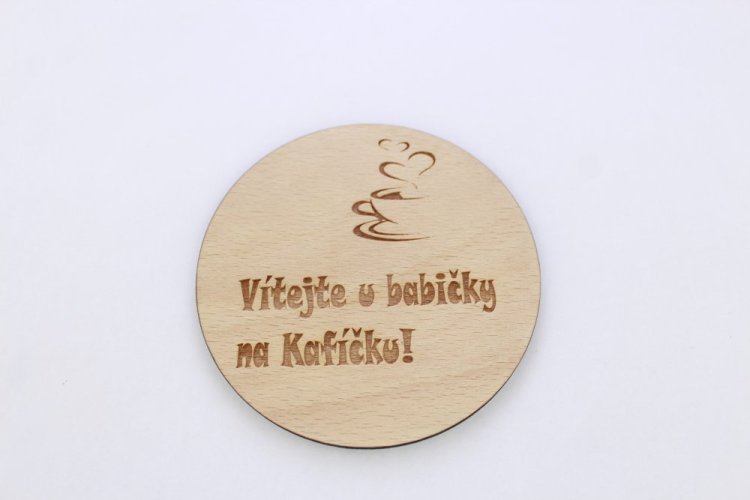 Kulatý podtácek u babičky na kafíčko