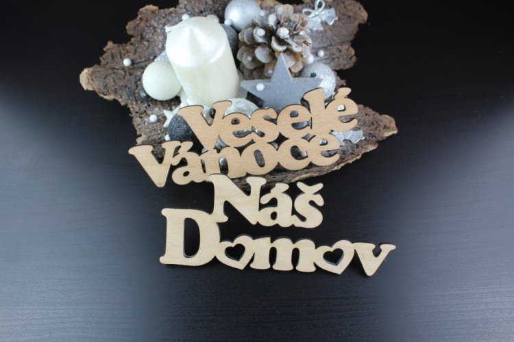 Nápis Veselé Vánoce - 150mm