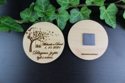 Svatební magnet - Sovičky na stromě