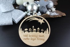 Baňka s městečkem - lze vložit text pro firmy