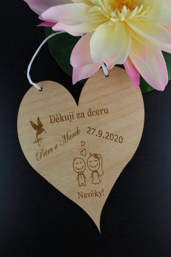 Poděkování rodičům za dceru