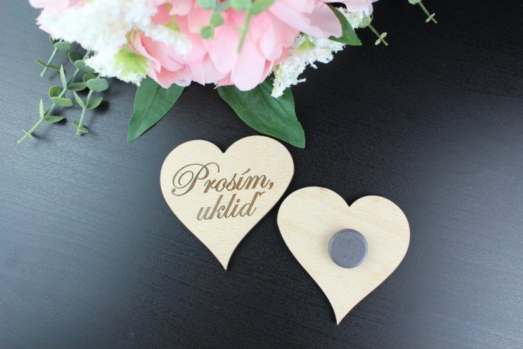Magnet srdce - Prosím ukliď