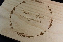 Dřevěné fotoalbum k narozeninám + FIX A ROŽKY NA FOTKY ZDARMA!