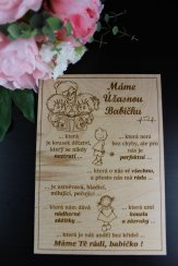 Cedulka - Máme úžasnou babičku