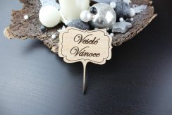 Zápich - Veselé Vánoce -čistý nápis