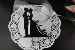 Silueta páru Mr & Mrs