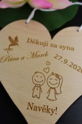 Poděkování rodičům za syna