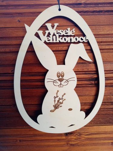 Zajíček ve vajíčku Veselé Velikonoce 290 mm