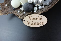 Oval Veselé Vánoce - tiskací