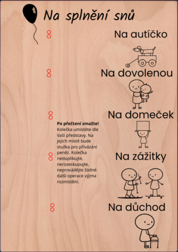 Gratulace- Na splnění snů A4