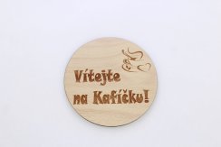 Kulatý podtácek vítejte na kafíčku