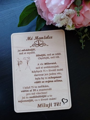 Cedulka- Mé Manželce