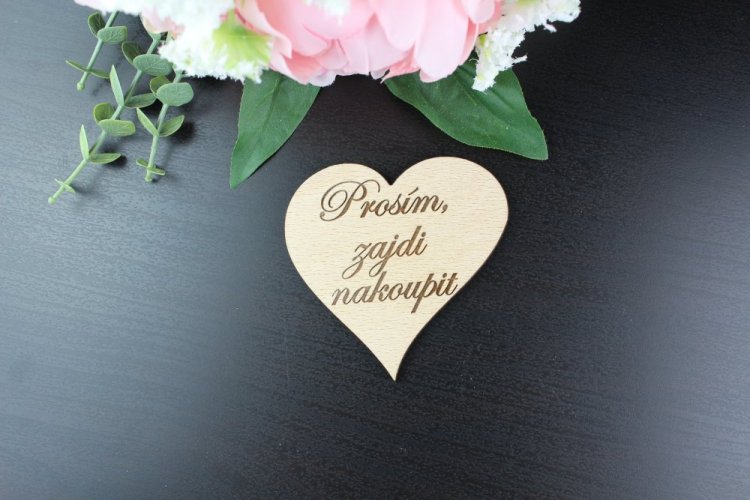 Magnet srdce - Prosím, zajdi nakoupit
