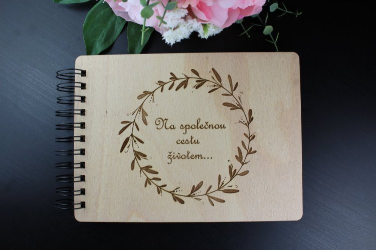Dřevěné fotoalbum - na společnou cestu životem - Vyberte formát: A4